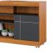 Rack Yara Noce e Preto 136 cm