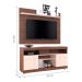 Rack com Painel para TV até 47 Polegadas Yara Nogueira e Off White 136 cm