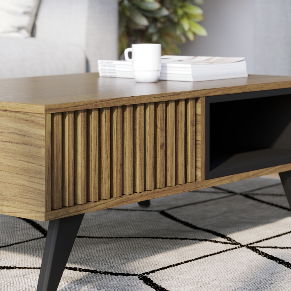 Mesa de Centro Gales Noce Milano / Preto