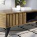 Mesa de Centro Kerry 1 Nicho 4 Pés em Madeira Maciça Noce Milano / Preto Fosco