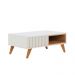 Mesa de Centro Lujan Off White / Freijó