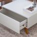 Mesa de Centro Noronha 1 Gaveta Off White Matte/Freijó - Colibri