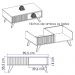 Mesa de Centro Para Sala 91 cm Jeri Off White Freijo Colibri