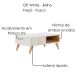 Mesa de Centro Para Sala 91 cm Jeri Off White Freijo Colibri