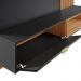 Painel Bancada Suspensa para TV até 60 Pol. Ripado 160cm Tocantins Preto Fosco/Noce Milano - Colibri