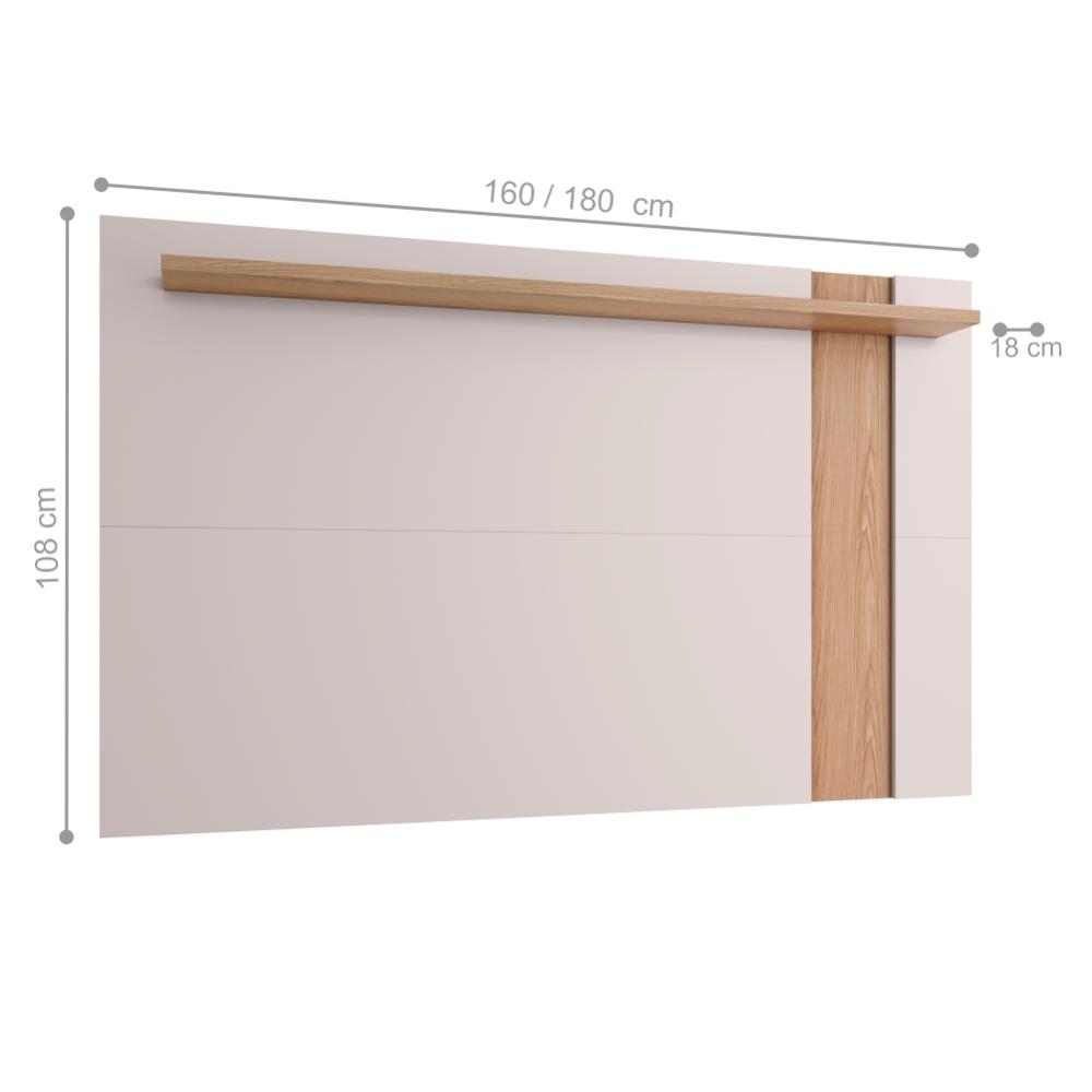 Painel Extensivel para TV ate 70 Polegadas Doha Off-White Matte Freijo