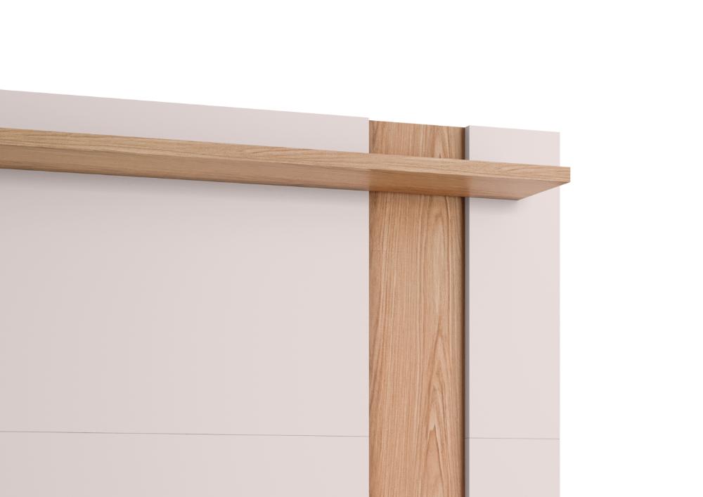 Painel Extensivel para TV ate 70 Polegadas Doha Off-White Matte Freijo
