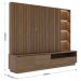 Painel Home Ripado Canção 4 Gavetas MDP 82" Polegadas Amêndoa