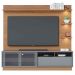 Painel Home Theater Conquista 1 Porta 70" Polegadas Freijó / Cinza Fosco