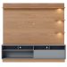 Painel Home Theater Conquista 1 Porta 70" Polegadas Freijó / Cinza Fosco