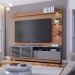 Painel Home Theater Conquista 1 Porta 70" Polegadas Freijó / Cinza Fosco