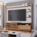 Painel Home Theater Conquista 1 Porta 70" Polegadas Freijó / Off White Matte