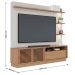 Painel Home Theater Conquista 1 Porta 70" Polegadas Freijó / Off White Matte