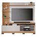 Painel Home Theater Invernia 4 Prateleiras Spot LED c/ Pés 65" Polegadas Freijo/Off White