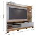 Painel Home Theater Invernia 4 Prateleiras Spot LED c/ Pés 65" Polegadas Freijo/Off White
