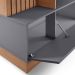 Painel Home Theater Invernia 4 Prateleiras Spot LED s/ Pés 65" Polegadas Freijó / Cinza Fosco