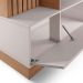 Painel Home Theater Invernia 4 Prateleiras Spot LED s/ Pés 65" Polegadas Freijo/Off White