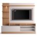 Painel Home Theater Invernia 4 Prateleiras Spot LED s/ Pés 65" Polegadas Freijo/Off White