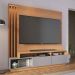Painel Home Theater Itaumá 2 Portas Basculante 75" Polegadas Freijó / Cinza Fosco
