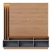 Painel Home Theater Itaumá 2 Portas Basculante 75" Polegadas Freijó / Cinza Fosco
