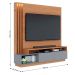 Painel Home Theater Itaumá 2 Portas Basculante 75" Polegadas Freijó / Cinza Fosco