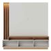 Painel Home Theater Itaumá 2 Portas Basculante 75" Polegadas Off White Matte / Freijó