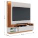 Painel Home Theater Itaumá 2 Portas Basculante 75" Polegadas Off White Matte / Freijó