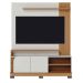 Painel Home Theater Jureli 2 Portas 1.5 até 65" Polegadas Off White Matte / Freijó