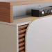 Painel Home Theater Jureli 2 Portas 1.5 até 65" Polegadas Off White Matte / Freijó