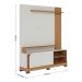 Painel Home Theater Jureli 2 Portas 1.5 até 65" Polegadas Off White Matte / Freijó