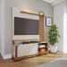 Painel Home Theater Jureli 2 Portas 1.5 até 65" Polegadas Off White Matte / Freijó