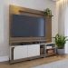 Painel Home Theater Jureli 2 Portas 1.8 até 75" Polegadas Amêndoa/Off White