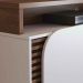 Painel Home Theater Jureli 2 Portas 1.8 até 75" Polegadas Amêndoa/Off White