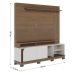 Painel Home Theater Jureli 2 Portas 1.8 até 75" Polegadas Amêndoa/Off White