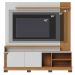 Painel Home Theater Jureli 2 Portas 1.8 até 75" Polegadas Off White Matte / Freijó
