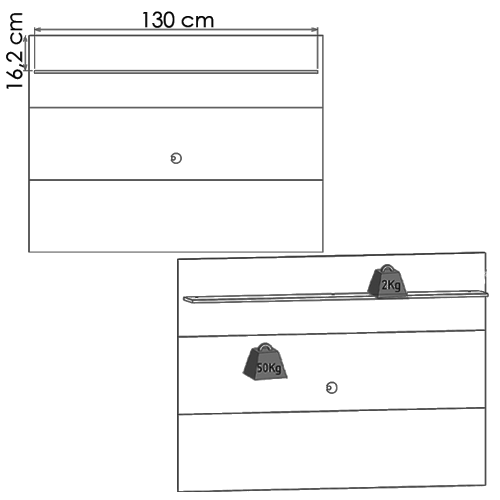 Painel Suspenso Tv 55 Pol 135 cm Maia Freijo Colibri
