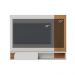 Painel Suspenso Tv 55 Pol 136 cm Jurere Off White Matte Freijo Colibri