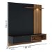Painel Suspenso Tv 60 Pol 160 cm Tocantins Preto Noce Milano Colibri
