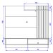 Painel Suspenso Tv 60 Pol 160 cm Tocantins Preto Noce Milano Colibri