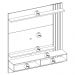 Painel Suspenso Tv 65 Pol 150 cm Juriti Amendoa Off White Matte Colibri