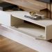 Painel Suspenso Tv 65 Pol 150 cm Juriti Amendoa Off White Matte Colibri