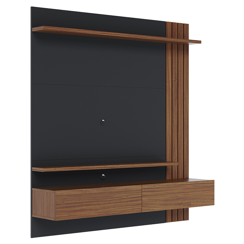 Painel Suspenso Tv 65 Pol 150 cm Juriti Noce Milano Preto Colibri