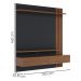 Painel Suspenso Tv 65 Pol 150 cm Juriti Noce Milano Preto Colibri