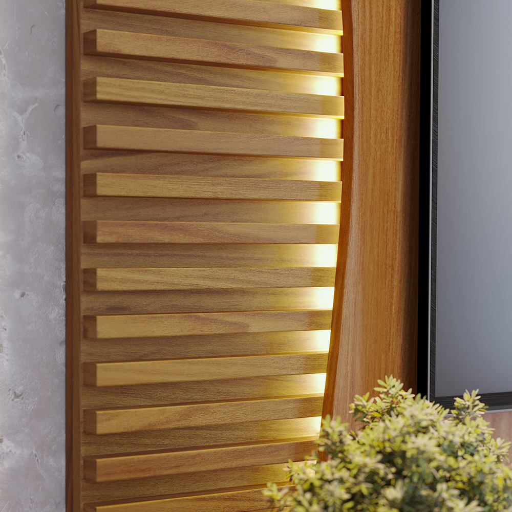 Painel Suspenso Tv 65 Pol 179 cm Egeu Freijo Off White Matte Colibri