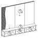 Painel Suspenso Tv 65 Pol 179 cm Egeu Off White Matte Freijo Colibri