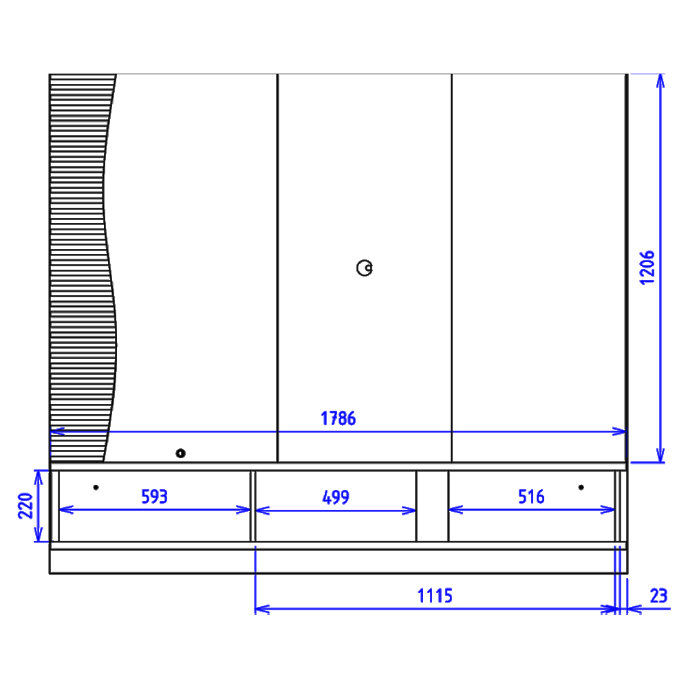 Painel Suspenso Tv 65 Pol 179 cm Egeu Off White Matte Freijo Colibri