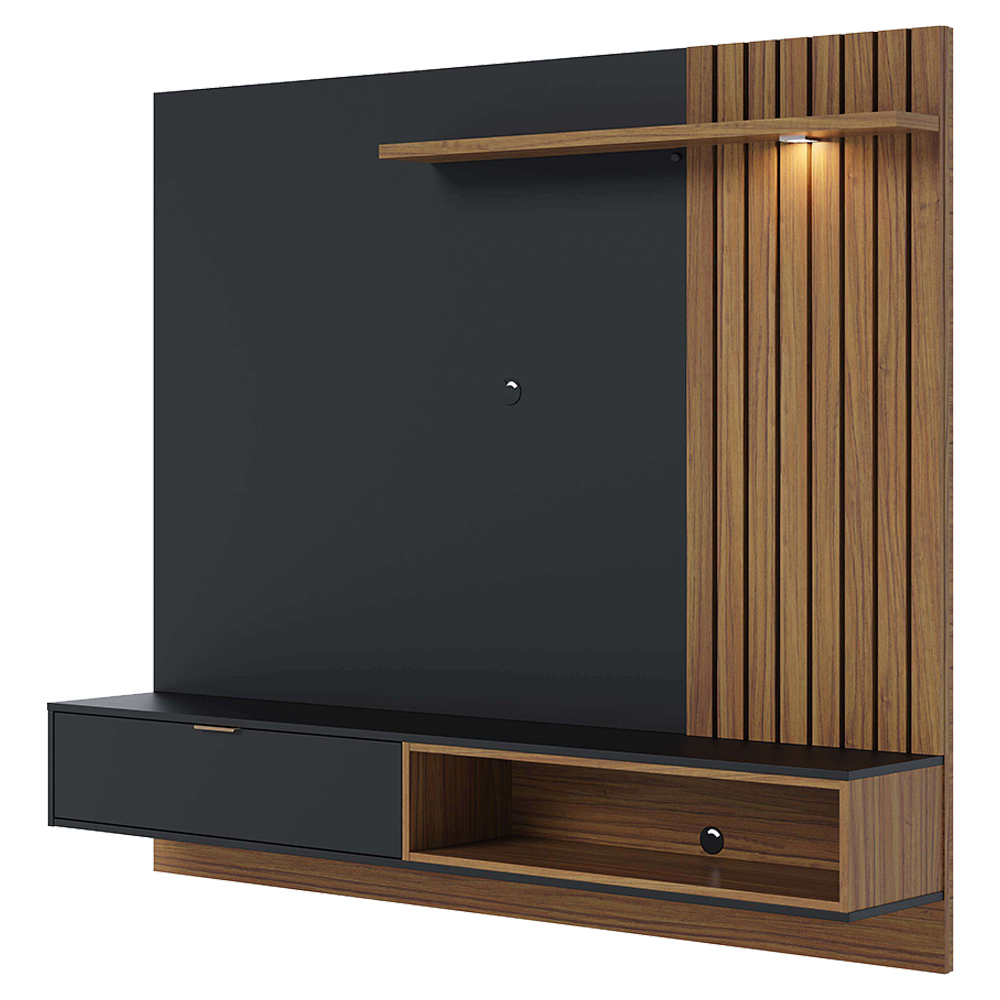 Painel Suspenso Tv 65 Pol 180 cm Tocantins Preto Noce Milano Colibri