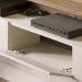 Painel Suspenso Tv 70 Pol 180 cm Juriti Amendoa Off White Matte Colibri