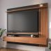 Painel Suspenso Tv 70 Pol 180 cm Juriti Noce Milano Preto Colibri