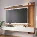 Painel Suspenso Tv 70 Pol 180 cm Juriti Off White Matte Freijo Colibri